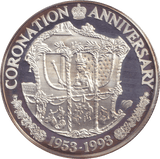1993 SILVER PROOF TWENTY CROWN TURKS AND CAICOS ISLANDS - SILVER WORLD COINS - Cambridgeshire Coins
