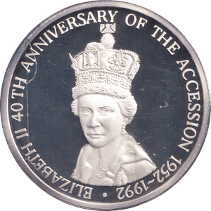 1993 SILVER PROOF TWENTY CROWN TURKS AND CAICOS ISLANDS - SILVER WORLD COINS - Cambridgeshire Coins