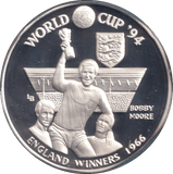 1993 SILVER PROOF TWENTY CROWNS TURKS AND CAICOS ISLANDS - SILVER WORLD COINS - Cambridgeshire Coins