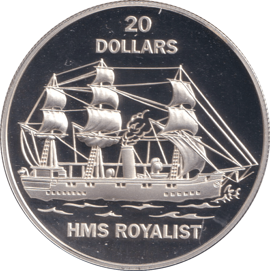 1993 SILVER PROOF TWENTY DOLLARS TUVALU - SILVER WORLD COINS - Cambridgeshire Coins