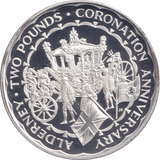 1993 SILVER PROOF TWO POUND ALDERNEY - SILVER WORLD COINS - Cambridgeshire Coins
