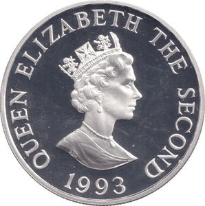 1993 SILVER PROOF TWO POUND ALDERNEY - SILVER WORLD COINS - Cambridgeshire Coins