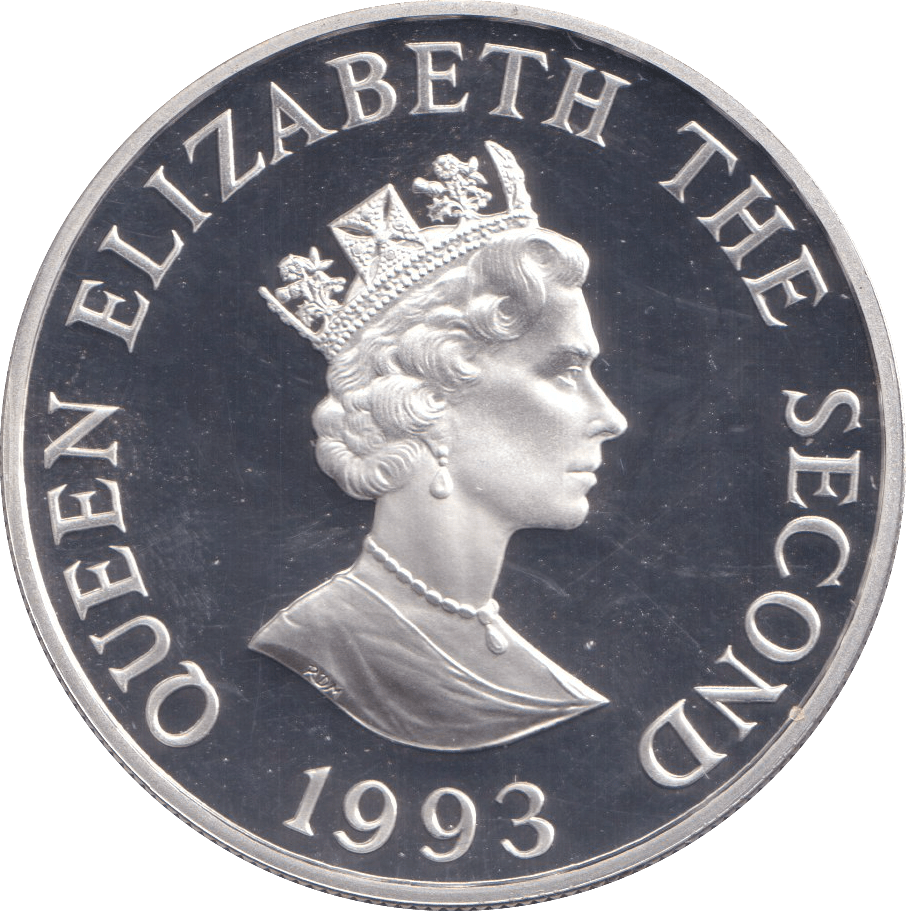 1993 SILVER PROOF TWO POUND ALDERNEY - SILVER WORLD COINS - Cambridgeshire Coins