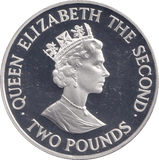 1993 SILVER PROOF TWO POUND BAILIWICK OF JERSEY - SILVER WORLD COINS - Cambridgeshire Coins
