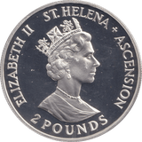 1993 SILVER PROOF TWO POUND ST.HELENA ASCENSION - SILVER WORLD COINS - Cambridgeshire Coins