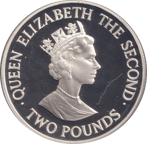 1993 SILVER PROOF TWO POUNDS BAILIWICK OF JERSEY - SILVER WORLD COINS - Cambridgeshire Coins