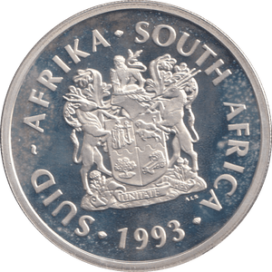 1993 SILVER TWO RAND SOUTH AFRICA ( PROOF ) - SILVER WORLD COINS - Cambridgeshire Coins