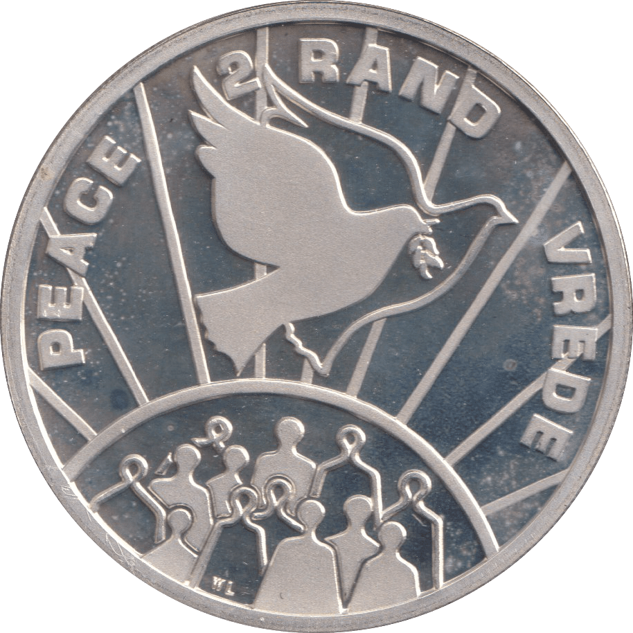 1993 SILVER TWO RAND SOUTH AFRICA ( PROOF ) - SILVER WORLD COINS - Cambridgeshire Coins