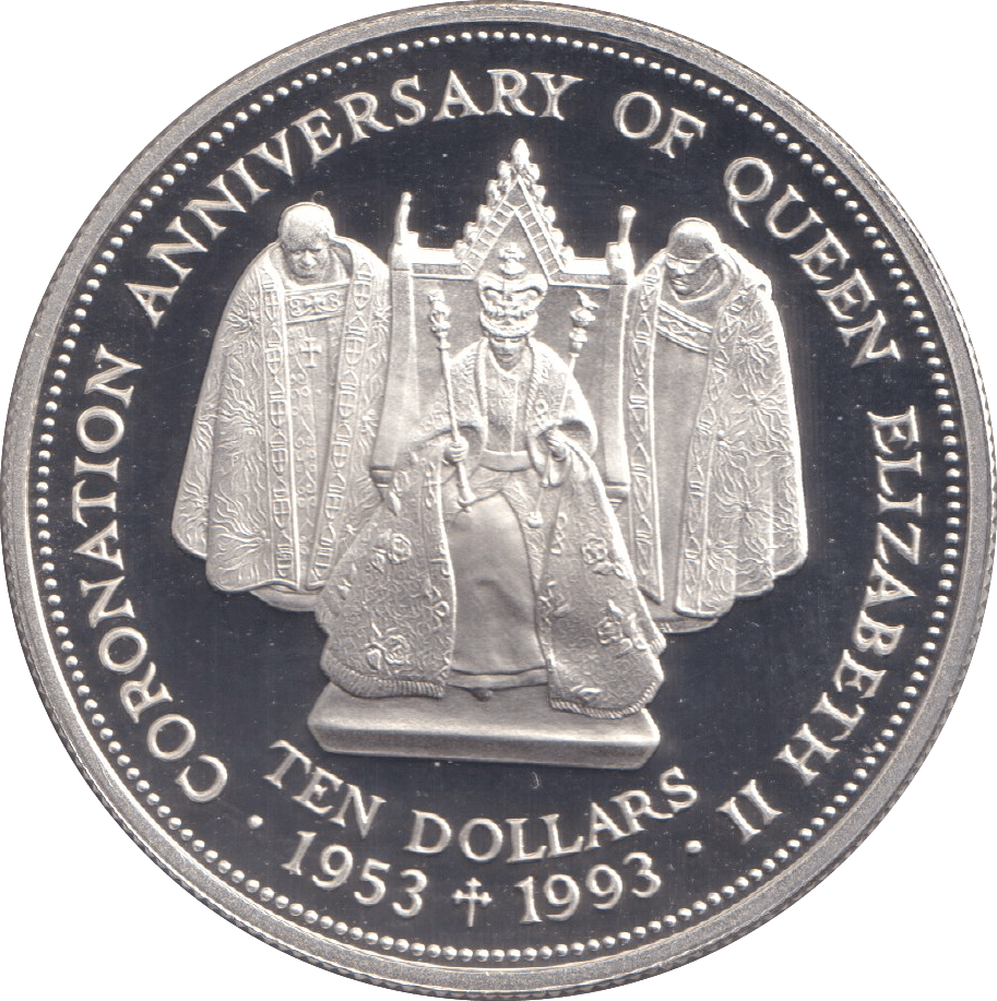 1993 TEN DOLLARS CORONATION ANNIVERSARY - WORLD COINS - Cambridgeshire Coins