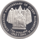 1993 TEN DOLLARS CORONATION ANNIVERSARY - WORLD COINS - Cambridgeshire Coins