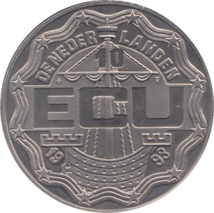 1993 TEN ECU DENEDER LANDEN - WORLD COINS - Cambridgeshire Coins