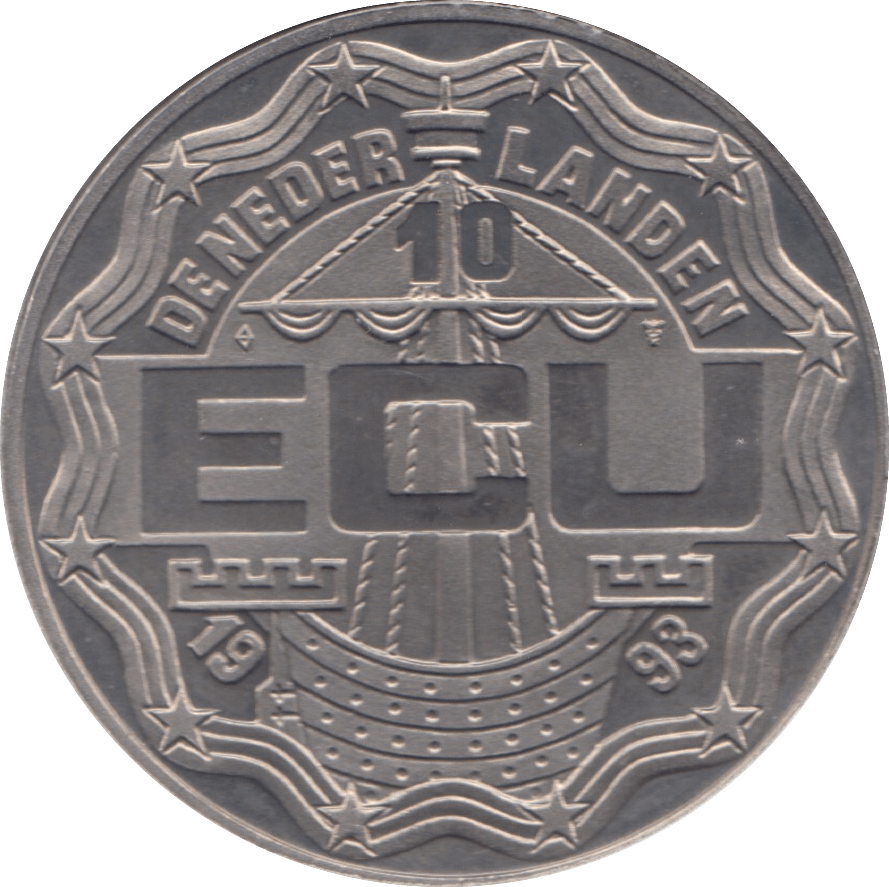 1993 TEN ECU DENEDER LANDEN - WORLD COINS - Cambridgeshire Coins