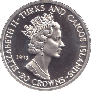 1993 TWENTY CROWNS CORONATION ANNIVERSARY - WORLD COINS - Cambridgeshire Coins