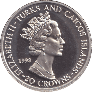 1993 TWENTY CROWNS CORONATION ANNIVERSARY - WORLD COINS - Cambridgeshire Coins