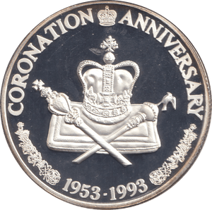 1993 TWENTY CROWNS CORONATION ANNIVERSARY - WORLD COINS - Cambridgeshire Coins