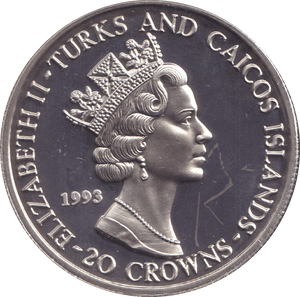 1993 TWENTY CROWNS CORONATION ANNIVERSARY - WORLD COINS - Cambridgeshire Coins