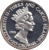 1993 TWENTY CROWNS CORONATION ANNIVERSARY - WORLD COINS - Cambridgeshire Coins