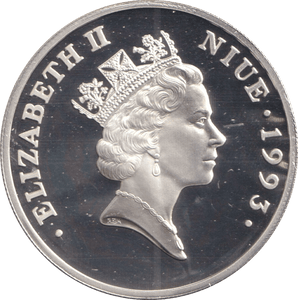 1993 TWENTY DOLLARS NIUE CORONATION ANNIVERSARY OF QUEEN ELIZABETH - SILVER WORLD COINS - Cambridgeshire Coins