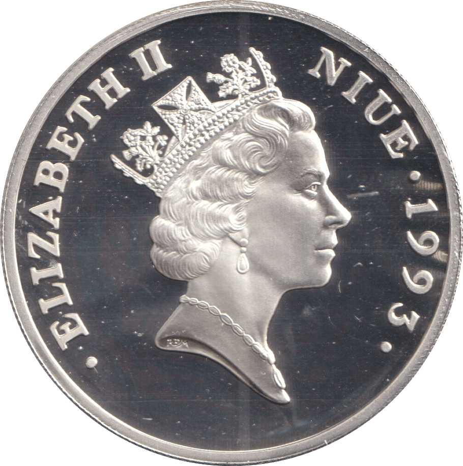 1993 TWENTY DOLLARS NIUE CORONATION ANNIVERSARY OF QUEEN ELIZABETH - SILVER WORLD COINS - Cambridgeshire Coins
