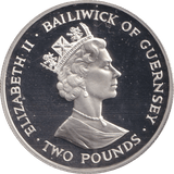 1993 TWO POUNDS BAILIWICK OF GUERNSEY CORONATION ANNIVERSARY - SILVER WORLD COINS - Cambridgeshire Coins