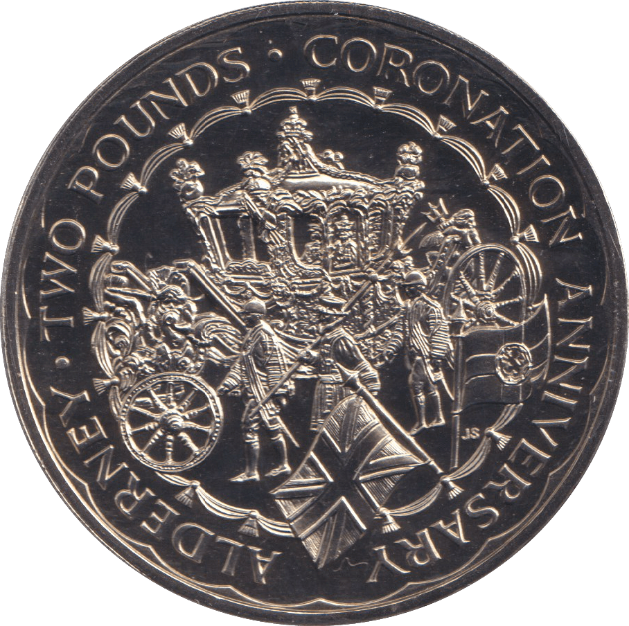 1993 TWO POUNDS CORONATION ANNIVERSARY ALDERNEY - WORLD COINS - Cambridgeshire Coins