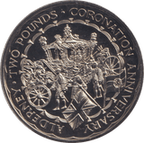 1993 TWO POUNDS CORONATION ANNIVERSARY ALDERNEY - WORLD COINS - Cambridgeshire Coins