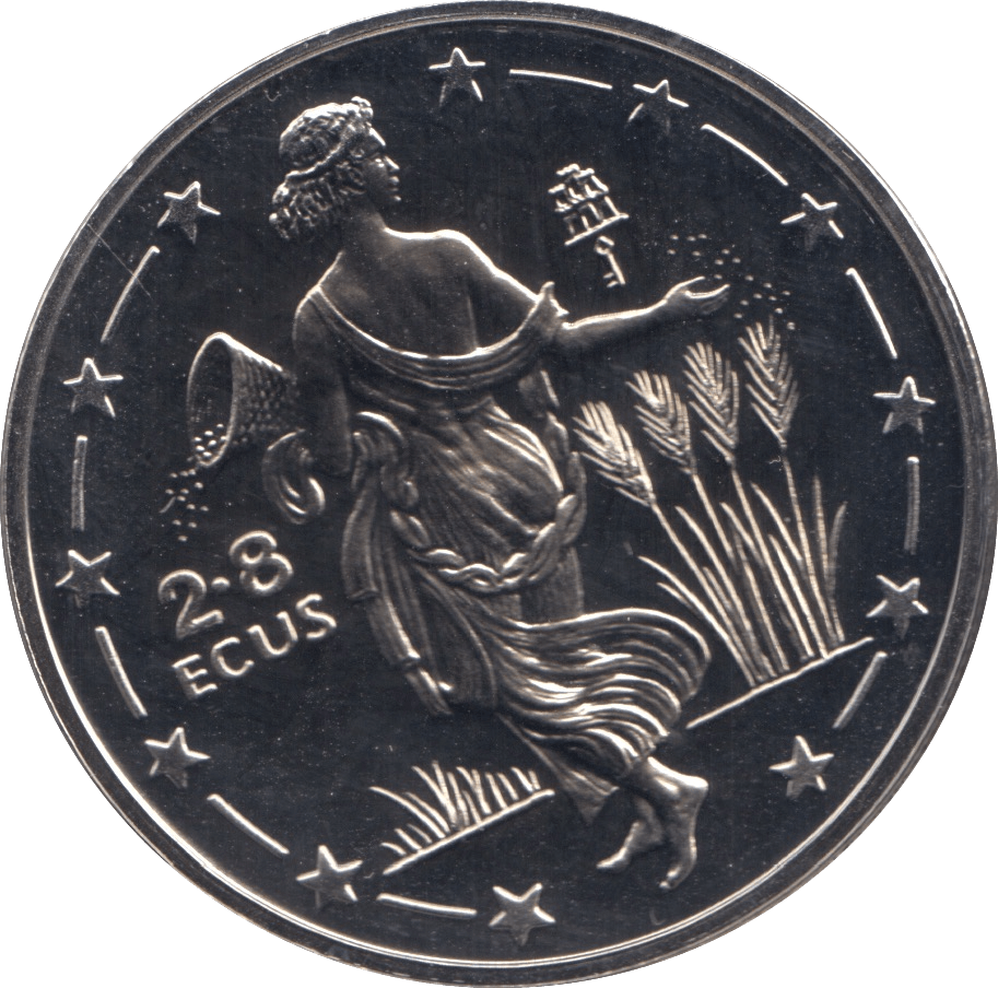 1994 28 ECUS - WORLD COINS - Cambridgeshire Coins
