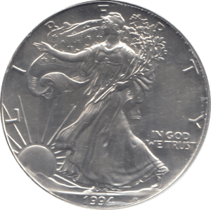 1994 AMERICAN EAGLE SILVER DOLLAR 1 OZ FINE SILVER USA - SILVER WORLD COINS - Cambridgeshire Coins