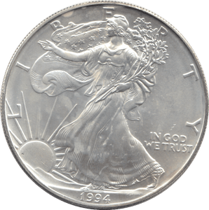 1994 AMERICAN EAGLE SILVER DOLLAR 1 OZ FINE SILVER - WORLD COINS - Cambridgeshire Coins