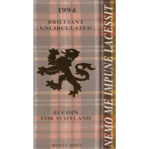 1994 BRILLIANT UNCIRCULATED £1 COIN PRESENTATION PACK SCOTLAND 1994 - £1 BU PACK - Cambridgeshire Coins