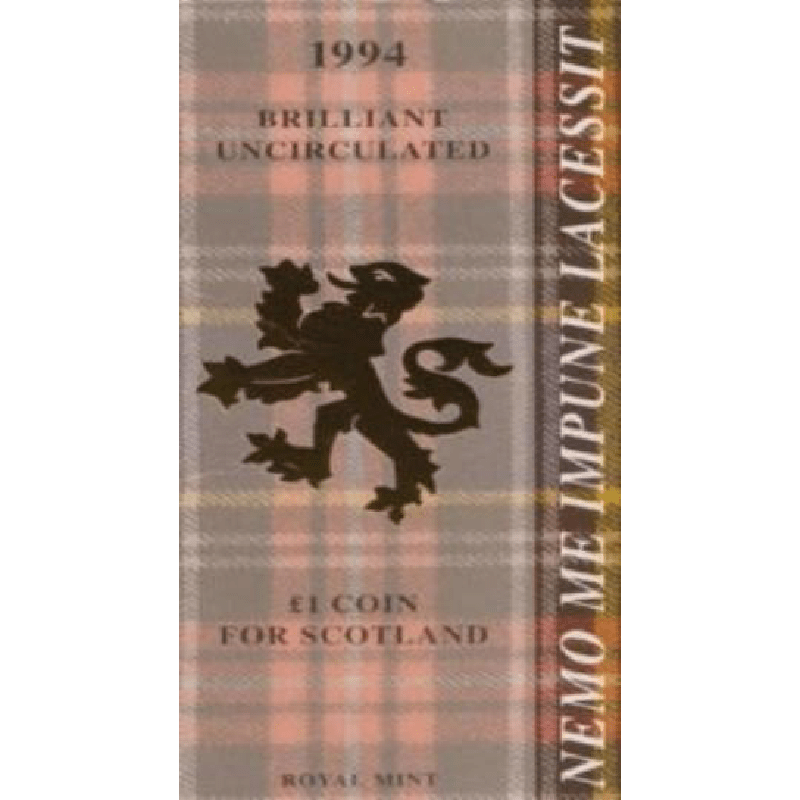 1994 BRILLIANT UNCIRCULATED £1 COIN PRESENTATION PACK SCOTLAND 1994 - £1 BU PACK - Cambridgeshire Coins