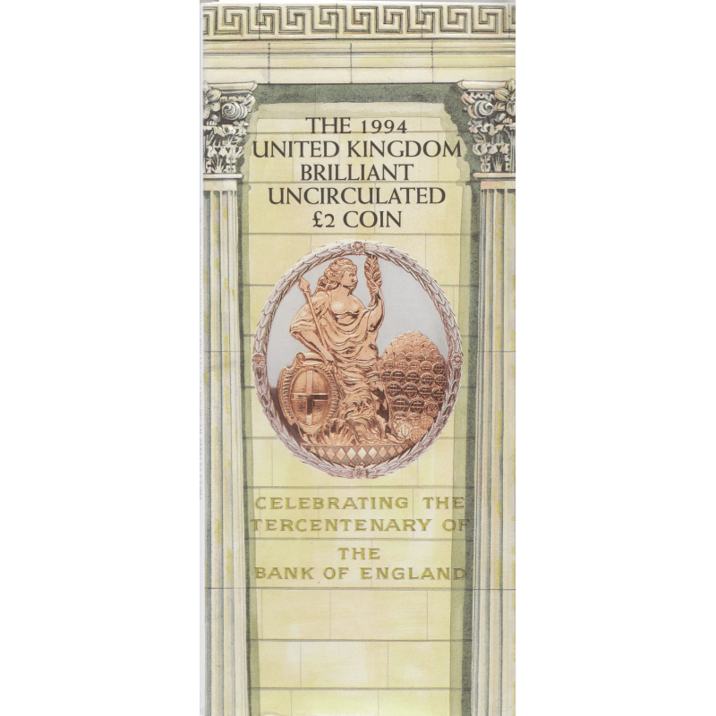 1994 BRILLIANT UNCIRCULATED £2 PRESENTATION PACK BANK OF ENGLAND - £2 BU PACK - Cambridgeshire Coins