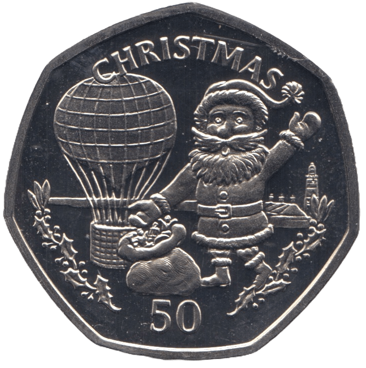 1994 CHRISTMAS 50P FATHER CHRISTMAS GIBRALTAR PROOF 50P CHRISTMAS