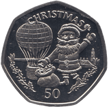 1994 CHRISTMAS 50P BALLOON GIBRALTAR PROOF - 50P CHRISTMAS COINS - Cambridgeshire Coins