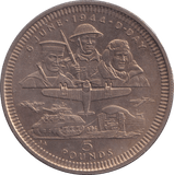 1994 D - DAY FIVE POUND GIBRALTAR - WORLD COINS - Cambridgeshire Coins