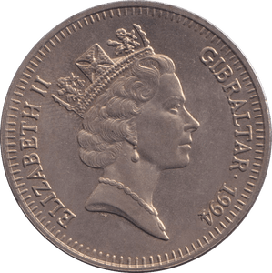 1994 D - DAY FIVE POUND GIBRALTAR - WORLD COINS - Cambridgeshire Coins