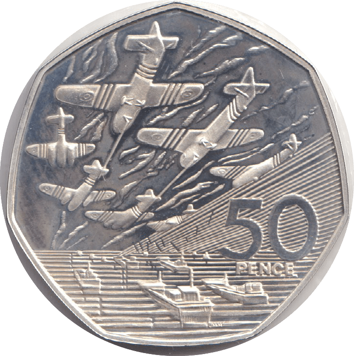 1994 FIFTY PENCE AEROPLANE - WORLD COINS - Cambridgeshire Coins
