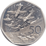 1994 FIFTY PENCE AEROPLANE - WORLD COINS - Cambridgeshire Coins