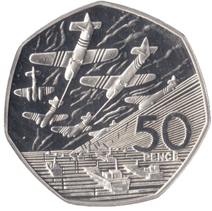 1994 FIFTY PENCE SILVER PROOF 50P D DAY LANDINGS - SILVER WORLD COINS - Cambridgeshire Coins