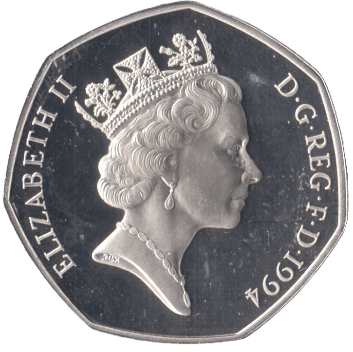 1994 FIFTY PENCE SILVER PROOF 50P D DAY LANDINGS - SILVER WORLD COINS - Cambridgeshire Coins