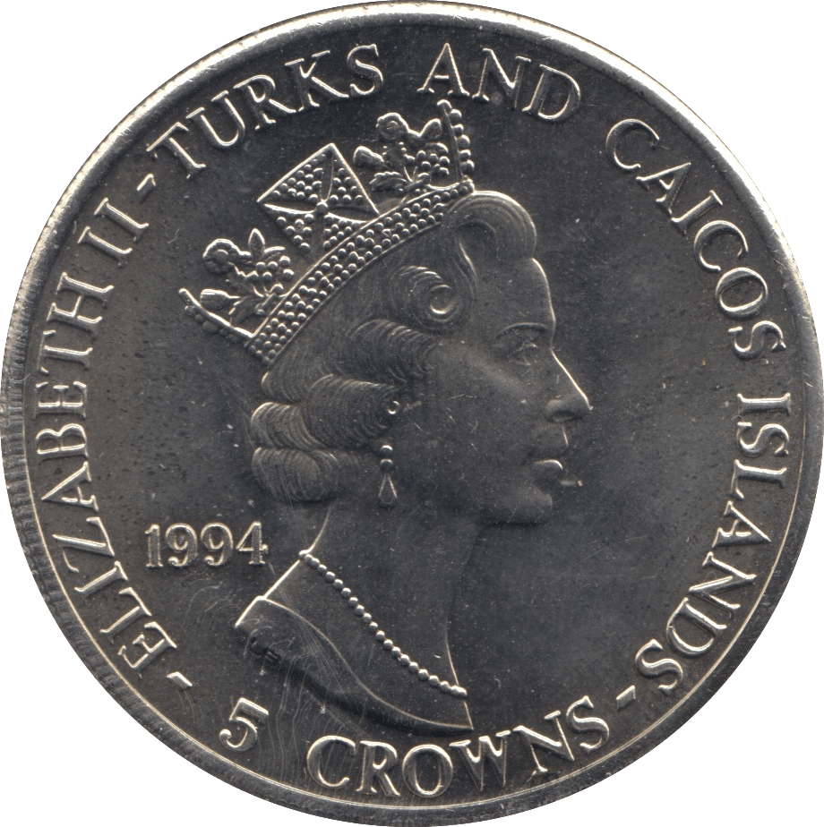 1994 FIVE CROWNS TURKS AND CAICOS F612 - WORLD COINS - Cambridgeshire Coins