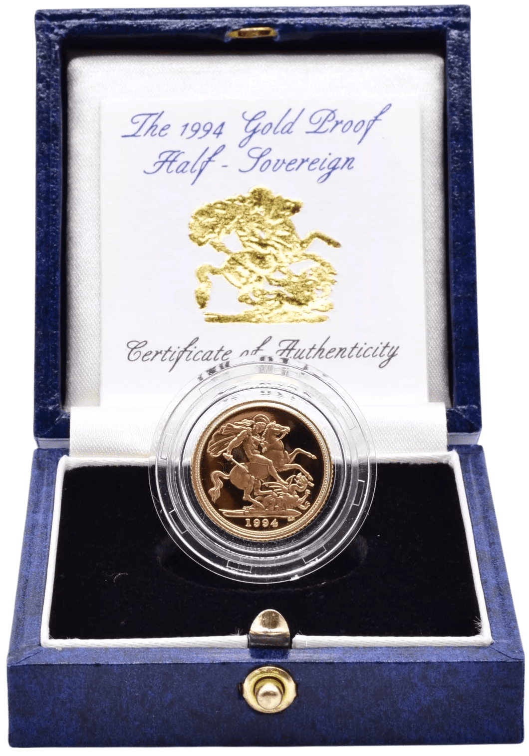 1994 GOLD PROOF HALF SOVEREIGN BOXED - GOLD PROOF HALF SOVEREIGNS - Cambridgeshire Coins