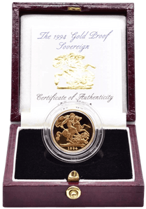 1994 GOLD PROOF SOVEREIGN BOXED - GOLD PROOF SOVEREIGNS - Cambridgeshire Coins