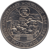 1994 GUERNSEY £2 COMMEMORATIVE COIN NORMANDY - WORLD COINS - Cambridgeshire Coins