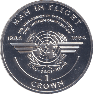1994 ONE CROWN 50TH ANNIVERSARY ISLE OF MAN - WORLD COINS - Cambridgeshire Coins