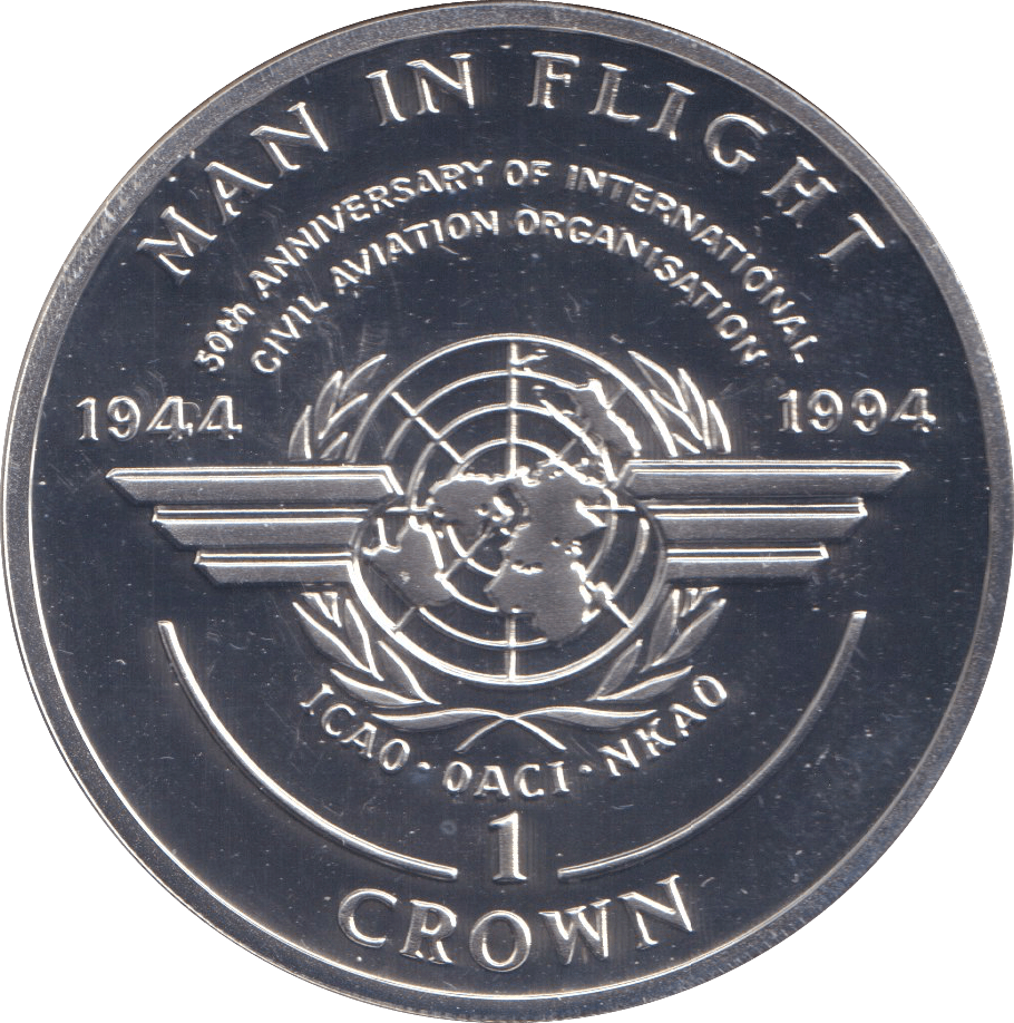 1994 ONE CROWN 50TH ANNIVERSARY ISLE OF MAN - WORLD COINS - Cambridgeshire Coins
