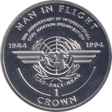 1994 ONE CROWN 50TH ANNIVERSARY ISLE OF MAN - WORLD COINS - Cambridgeshire Coins