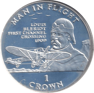 1994 ONE CROWN FIRST CHANNEL CROSSING ISLE OF MAN - WORLD COINS - Cambridgeshire Coins
