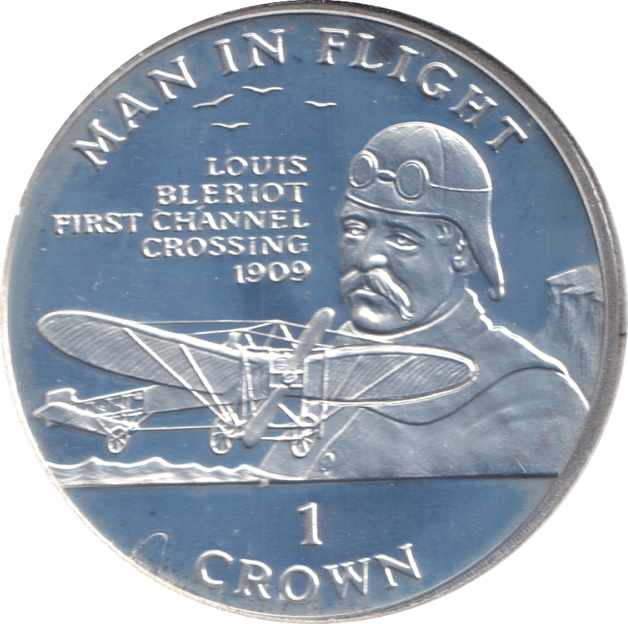 1994 ONE CROWN FIRST CHANNEL CROSSING ISLE OF MAN - WORLD COINS - Cambridgeshire Coins