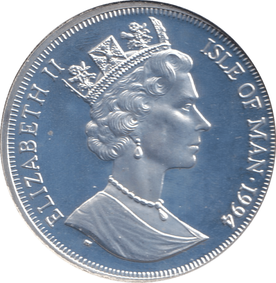 1994 ONE CROWN FIRST CHANNEL CROSSING ISLE OF MAN - WORLD COINS - Cambridgeshire Coins